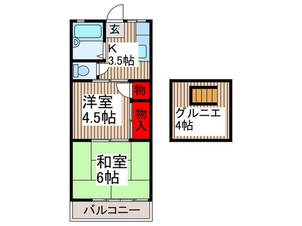 コーポヒル山口の物件間取画像